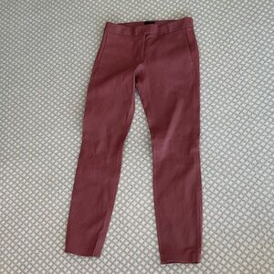 J. Crew women’s Ryder Leather Pant in Clay/ terracotta color size 0